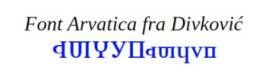 Font »Arvatica fra Divković«