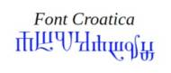 Font »Croatica«