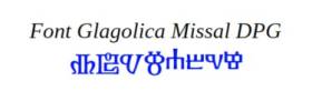 Font »Glagolica Missal DPG«