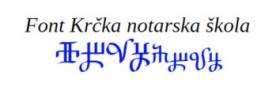 Font »Krčka notarska škola«